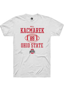 Will Kacmarek White Ohio State Buckeyes NIL Sport Icon Short Sleeve T Shirt
