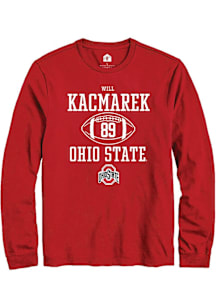Will Kacmarek Rally Mens Red Ohio State Buckeyes NIL Sport Icon Tee