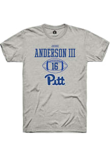 Jesse Anderson lll  Pitt Panthers Ash Rally NIL Sport Icon Short Sleeve T Shirt
