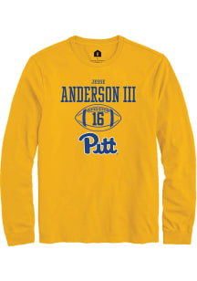Jesse Anderson lll  Pitt Panthers Gold Rally NIL Sport Icon Long Sleeve T Shirt