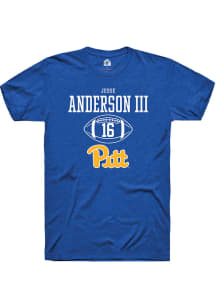 Jesse Anderson lll  Pitt Panthers Blue Rally NIL Sport Icon Short Sleeve T Shirt