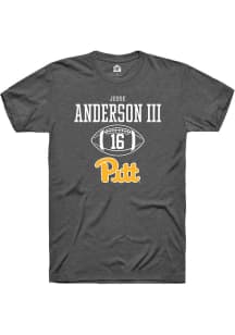 Jesse Anderson lll  Pitt Panthers Dark Grey Rally NIL Sport Icon Short Sleeve T Shirt