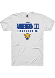 Jesse Anderson lll  Pitt Panthers White Rally NIL Stacked Box Short Sleeve T Shirt