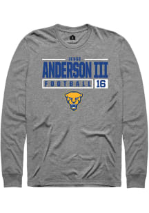 Jesse Anderson lll  Pitt Panthers Graphite Rally NIL Stacked Box Long Sleeve T Shirt