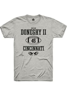 Brian Doneghy II  Cincinnati Bearcats Ash Rally NIL Sport Icon Short Sleeve T Shirt