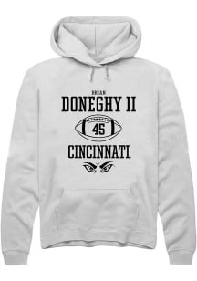 Brian Doneghy II  Rally Cincinnati Bearcats Mens White NIL Sport Icon Long Sleeve Hoodie