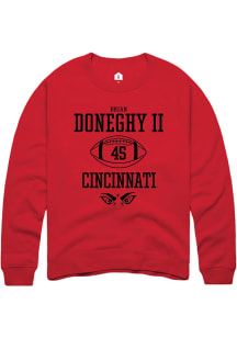 Brian Doneghy II  Rally Cincinnati Bearcats Mens Red NIL Sport Icon Long Sleeve Crew Sweatshirt