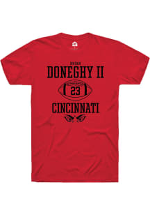 Brian Doneghy II  Cincinnati Bearcats Red Rally NIL Sport Icon Short Sleeve T Shirt
