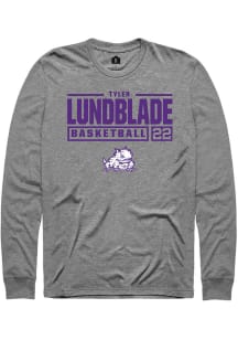 Tyler Lundblade  TCU Horned Frogs Graphite Rally NIL Stacked Box Long Sleeve T Shirt