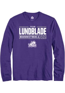 Tyler Lundblade  TCU Horned Frogs Purple Rally NIL Stacked Box Long Sleeve T Shirt