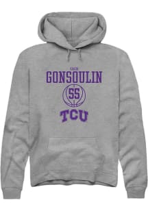 Zach Gonsoulin  Rally TCU Horned Frogs Mens Graphite NIL Sport Icon Long Sleeve Hoodie