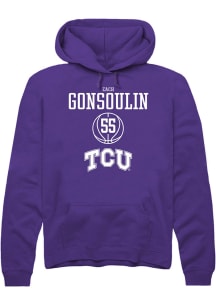 Zach Gonsoulin  Rally TCU Horned Frogs Mens Purple NIL Sport Icon Long Sleeve Hoodie
