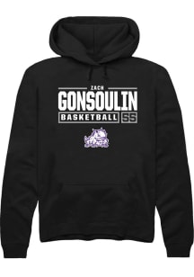 Zach Gonsoulin  Rally TCU Horned Frogs Mens Black NIL Stacked Box Long Sleeve Hoodie