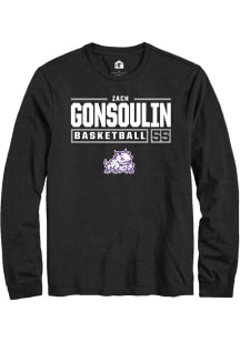 Zach Gonsoulin  TCU Horned Frogs Black Rally NIL Stacked Box Long Sleeve T Shirt