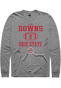 Caleb Downs  Ohio State Buckeyes Graphite Rally NIL Sport Icon Long Sleeve T Shirt