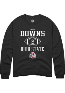 Caleb Downs  Rally Ohio State Buckeyes Mens Black NIL Sport Icon Long Sleeve Crew Sweatshirt