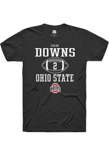 Caleb Downs  Ohio State Buckeyes Black Rally NIL Sport Icon Short Sleeve T Shirt