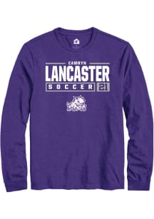 Camryn Lancaster  TCU Horned Frogs Purple Rally NIL Stacked Box Long Sleeve T Shirt