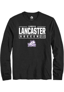 Camryn Lancaster  TCU Horned Frogs Black Rally NIL Stacked Box Long Sleeve T Shirt