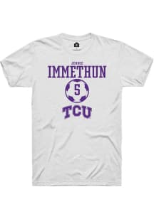Jennie Immethun  TCU Horned Frogs White Rally NIL Sport Icon Short Sleeve T Shirt