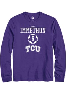 Jennie Immethun  TCU Horned Frogs Purple Rally NIL Sport Icon Long Sleeve T Shirt