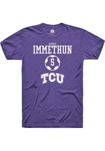 Jennie Immethun  TCU Horned Frogs Purple Rally NIL Sport Icon Short Sleeve T Shirt