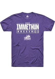 Jennie Immethun  TCU Horned Frogs Purple Rally NIL Stacked Box Short Sleeve T Shirt
