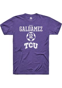 Marli Galdamez  TCU Horned Frogs Purple Rally NIL Sport Icon Short Sleeve T Shirt