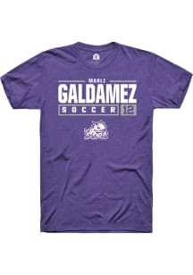 Marli Galdamez  TCU Horned Frogs Purple Rally NIL Stacked Box Short Sleeve T Shirt