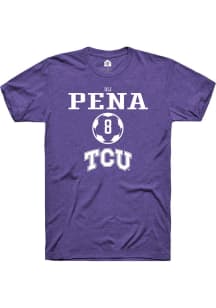 Oli Pena  TCU Horned Frogs Purple Rally NIL Sport Icon Short Sleeve T Shirt
