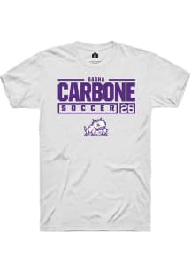 Sasha Carbone  TCU Horned Frogs White Rally NIL Stacked Box Short Sleeve T Shirt