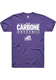 Sasha Carbone  TCU Horned Frogs Purple Rally NIL Stacked Box Short Sleeve T Shirt