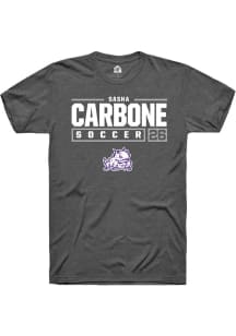 Sasha Carbone  TCU Horned Frogs Dark Grey Rally NIL Stacked Box Short Sleeve T Shirt