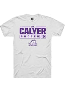 Zoe Calyer  TCU Horned Frogs White Rally NIL Stacked Box Short Sleeve T Shirt