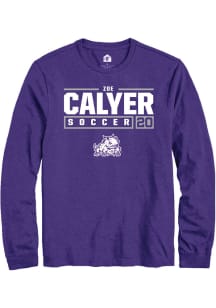 Zoe Calyer  TCU Horned Frogs Purple Rally NIL Stacked Box Long Sleeve T Shirt