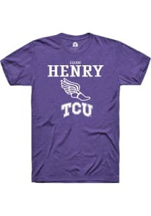 Gianni Henry  TCU Horned Frogs Purple Rally NIL Sport Icon Short Sleeve T Shirt