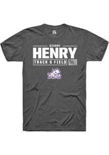 Gianni Henry  TCU Horned Frogs Dark Grey Rally NIL Stacked Box Short Sleeve T Shirt
