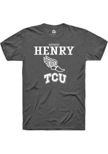 Giovouni Henry  TCU Horned Frogs Dark Grey Rally NIL Sport Icon Short Sleeve T Shirt