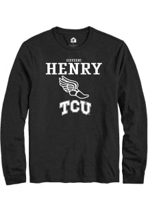 Giovouni Henry  TCU Horned Frogs Black Rally NIL Sport Icon Long Sleeve T Shirt