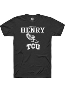 Giovouni Henry  TCU Horned Frogs Black Rally NIL Sport Icon Short Sleeve T Shirt
