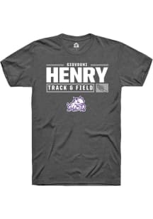 Giovouni Henry  TCU Horned Frogs Dark Grey Rally NIL Stacked Box Short Sleeve T Shirt
