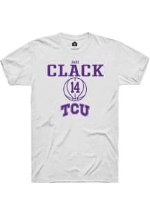 Jade Clack  TCU Horned Frogs White Rally NIL Sport Icon Short Sleeve T Shirt