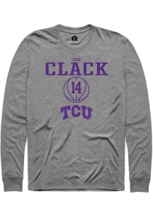 Jade Clack  TCU Horned Frogs Graphite Rally NIL Sport Icon Long Sleeve T Shirt