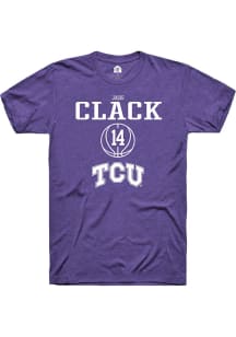 Jade Clack  TCU Horned Frogs Purple Rally NIL Sport Icon Short Sleeve T Shirt