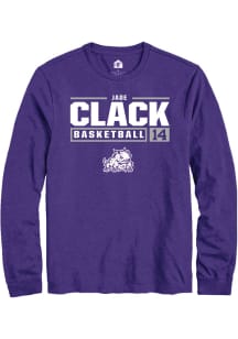 Jade Clack  TCU Horned Frogs Purple Rally NIL Stacked Box Long Sleeve T Shirt