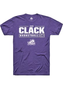 Jade Clack  TCU Horned Frogs Purple Rally NIL Stacked Box Short Sleeve T Shirt
