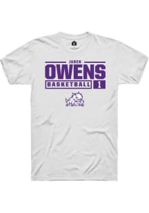 Jaden Owens  TCU Horned Frogs White Rally NIL Stacked Box Short Sleeve T Shirt