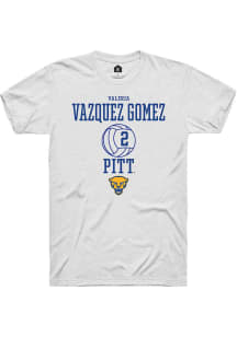 Valeria Vazquez Gomez White Pitt Panthers NIL Sport Icon Short Sleeve T Shirt
