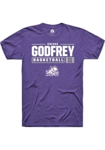 Knisha Godfrey  TCU Horned Frogs Purple Rally NIL Stacked Box Short Sleeve T Shirt