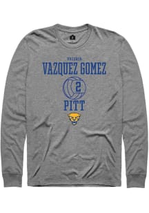 Valeria Vazquez Gomez Rally Mens Graphite Pitt Panthers NIL Sport Icon Tee